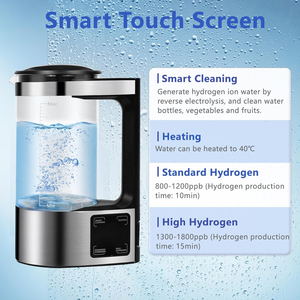 Générateur d'eau hydrogénée électrique de bureau 2000 ml, machine portable en verre grande capacité pour eau riche en hydrogène - Product Image 1