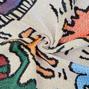 Stile americano Graffiti a prova di umidità <span class=keywords><strong>tovaglia</strong></span> tessuto di lino di cotone ispessito per feste picnic all'aperto con motivi quadrati - Product Image 4