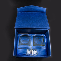 Nouvelle conception, cadeaux islamiques en verre cristal or et argent, boîte personnalisée de taille mini, cadeaux islamiques pour mariage, souvenir