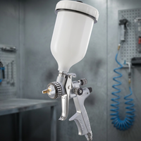 FERVI Gravity Feed Airbrush Power Spray Gun Kapasitas 600ml Nosel 1.3mm Tekanan 2-bar Sambungan 1/4" Jangkauan 280-300mm Debit 130ml/menit