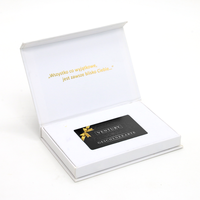 Boîte cadeau VIP personnalisée de luxe blanche et noire pour carte de crédit, échange commercial, adhésion et invitation, coupon bonus, emballage de carte