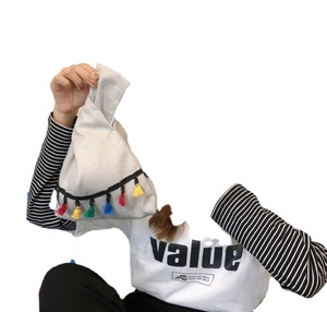 Monedero de mano estilo coreano, monedero con borlas, bolso de mano anudado estilo japonés, 23x31cm, para ir de compras, varios colores - Product Image 5