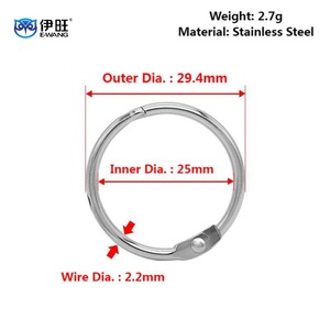 Anillas de Encuadernación de Acero Inoxidable Plateadas de 1 Pulgada EWANG, Anillas para Hojas Sueltas, para Álbumes de Recortes y Cuadernos de Dibujo - Product Image 3