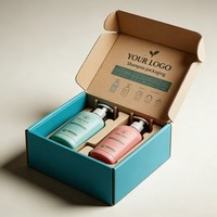 Boîte d'expédition personnalisée pour lotion avec logo, boîte d'emballage pour shampoing, boîte cosmétique pour soins de la peau avec insert en papier