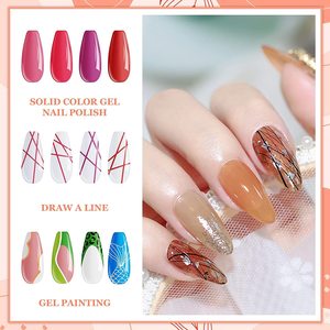 Juego de 6/12 piezas de macarrón delineador de esmalte de uñas de gel, 8ml, Diamante <span class=keywords><strong>roto</strong></span>, <span class=keywords><strong>pintura</strong></span> de grafiti DIY, herramientas de Arte de uñas a rayas - Product Image 4