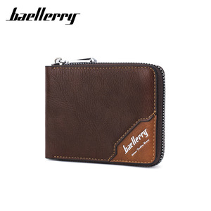 กระเป๋าสตางค์แบบสั้นสำหรับผู้ชาย Baellerry สีดำน้ำตาล กระเป๋าใส่เหรียญแบบซิป กระเป๋าสตางค์ธุรกิจอเนกประสงค์ - Product Image 5