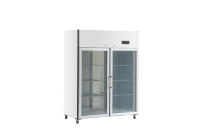 Vitrine réfrigérée verticale à double porte vitrée avec panneau de commande numérique, 1340 mm, avec compresseur Cubigel