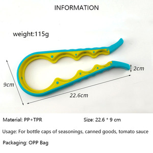 Abridor de Botellas 4 en 1 de Plástico, Venta al Por Mayor, Diseño Antideslizante, Ecológico, Portátil, Ahorra Esfuerzo, Logotipo Personalizable - Product Image 1