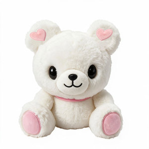 Orsetto di peluche personalizzato OEM ODM con <span class=keywords><strong>cuore</strong></span>, imbottito in cotone PP, ricamato, <span class=keywords><strong>rosa</strong></span>, per bambini, regalo aziendale - Product Image 1