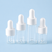 1ml 2ml 3ml 5ml Botol tetes kaca mini berkualitas tinggi baru untuk perawatan kulit, botol minyak esensial yang digunakan dalam kemasan kosmetik