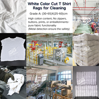 Chiffons en coton blanc pur de qualité A, en promotion, pour le nettoyage, pour les mécaniciens, pour le nettoyage d'équipements