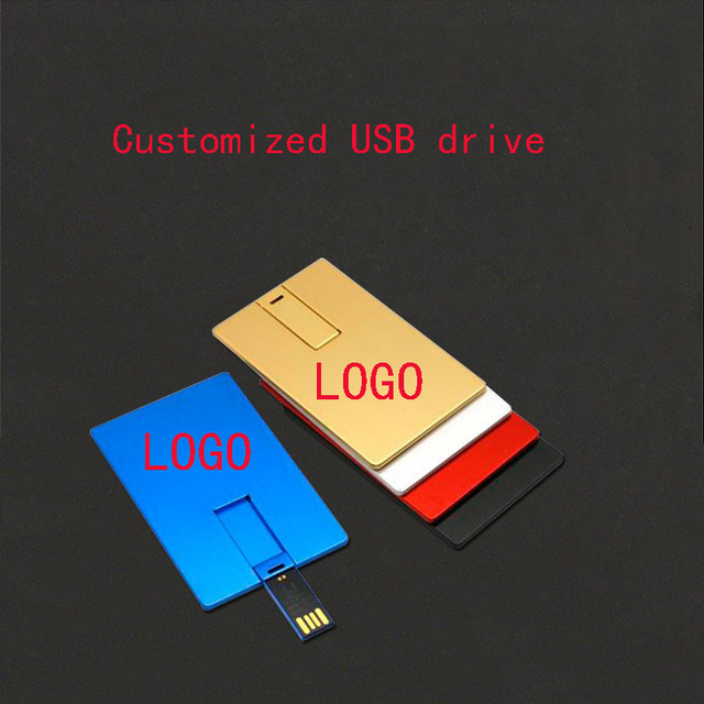 Promotional Card USB Flash Drive Custom Printed Logo 16GB Business Advertising U Disk