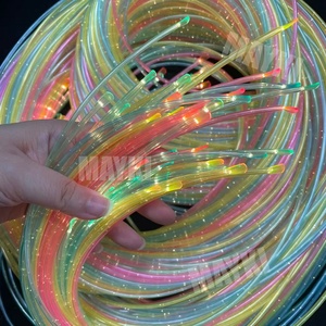 Kit sensoriel de fibres optiques à stimulation visuelle et éclairage relaxant, avec brins lumineux à fibres optiques réactifs aux UV à <span class=keywords><strong>étincelle</strong></span>s latérales pour jeu sensoriel - Product Image 1