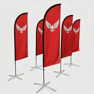 Bandera de Plumas de Poliéster Resistente al Viento e Impermeable para Exteriores, Impresión Digital en Fibra de Vidrio Engrosada, Patrón Personalizado - Product Image 5