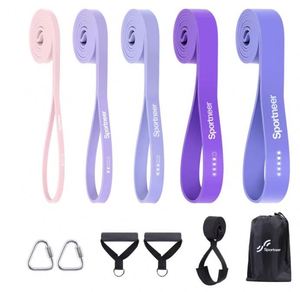Ceinture de Yoga Élastique en Latex pour Entraînement des Hanches, Bande de Résistance pour Fitness et Squats, Vente Directe Usine - Product Image 1