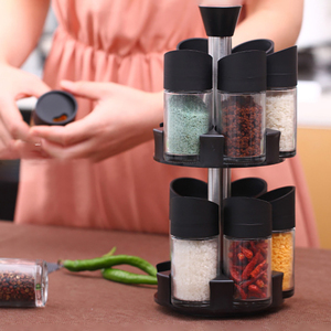 Nhà Bếp Hai Lớp Gia Vị Lọ Thủy Tinh Giá 6/12 Lọ Gia Vị Lọ Thủy Tinh Khay Xoay Nhà Bếp Gia Vị Lưu Trữ <span class=keywords><strong>Jar</strong></span> <span class=keywords><strong>Set</strong></span> Với Con Dấu - Product Image 4