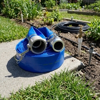 Tuyau d'eau PVC plat haute pression durable DIN 2, 3 et 4 pouces – Flexible pour l'irrigation agricole et le refoulement