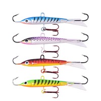 Leurres de pêche sur glace, appâts durs 8,2 cm 18 g, hameçons triples équilibrés à coulée lente, yeux 3D, pour perche et brochet, matériel de pêche hivernal, vente en gros