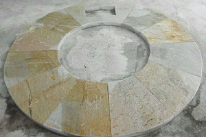 Dalles de quartzite jaune doré naturel, surface fendue, design moderne, applications extérieures, bord de piscine, salle de bain, villas - Product Image 3