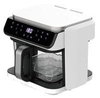 Friteuse à air 5,5 L avec écran tactile, cuisson saine sans huile, panier en verre transparent, minuterie, contrôle de la température, facile à nettoyer
