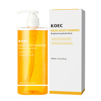 Gel Douche Exfoliant Éclaircissant et Hydratant KOEC à l'Acide Kojique et au Curcuma pour Hommes et Femmes