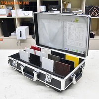 Valise de transport en aluminium pour échantillons de granit, quartz, céramique, pierre et marbre, type vitrine