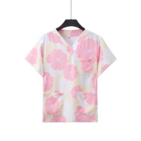 Tıbbi fırça üniforma artı boyutu gergi tavan mavi pembe Polyester/pamuk iğne algılama Spa güzellik tedavisi Set Unisex