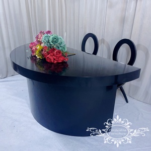 <span class=keywords><strong>Tavolo</strong></span> Moderno in Acciaio Inossidabile <span class=keywords><strong>Nero</strong></span> per Eventi Nuziali <span class=keywords><strong>e</strong></span> Cerimonie in Hotel - Product Image 5