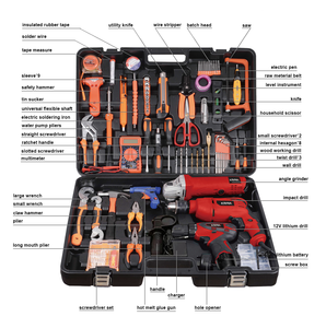 Set <span class=keywords><strong>Trapano</strong></span> a Percussione con Valigetta Utensili Manuali Macchina per Foratura Elettrica Attrezzi Elettrici <span class=keywords><strong>Trapano</strong></span> a Percussione Krain 550W - Product Image 2