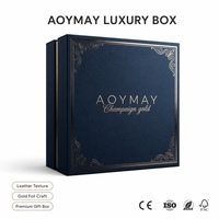 Boîte en velours avec feuille d'or de luxe, emballage personnalisé, motif géométrique premium, emballage islamique avec logo pour bijoux, parfum, oud