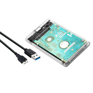 กล่องใส่ฮาร์ดดิสก์ภายนอกขนาด 2.5 นิ้ว USB 3.0 แบบใส ทำจากพลาสติก รองรับ SATA SSD/HDD พร้อมสายเชื่อมต่อ สำหรับแล็ปท็อปและเดสก์ท็อป - Product Image 2