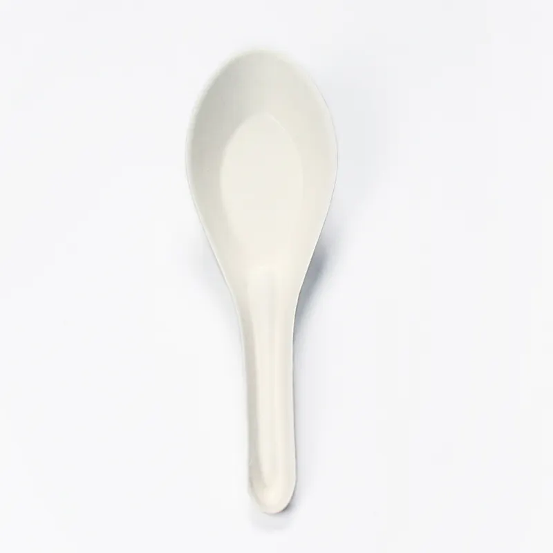 Best Grade Eco Friendly disposable sugarcane cutlery chinese soup spoon for sale
