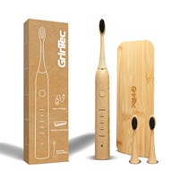 Brosse à dents électrique sonique à lévitation magnétique avec poils doux en charbon de bambou, brosse à dents rechargeable écologique, cadeau