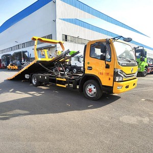 DONGFENG 5T <b>Flatbed</b> Tow <b>Truck</b> 4x2 Hydraulic Wrecker Recovery <b>Truck</b> for Road Assistant - Product Image 4