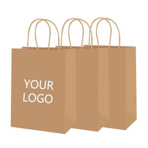 Bolsas de Regalo de Papel Kraft Blanco Ecológicas y Personalizables, Reciclables, con Logotipo de Tienda de Ropa para Calcetines, Zapatos y Pieles - Product Image 2