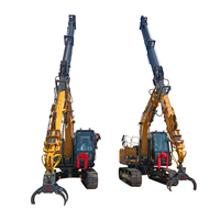 Prix de la grue télescopique hydraulique, attache pour machines forestières, 3 secteurs de flèche