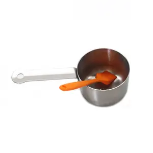 Hot Sale Stainless Steel Sauce Pots Cookware Sauce Milk Melting Pan With Silicone Basting Brush