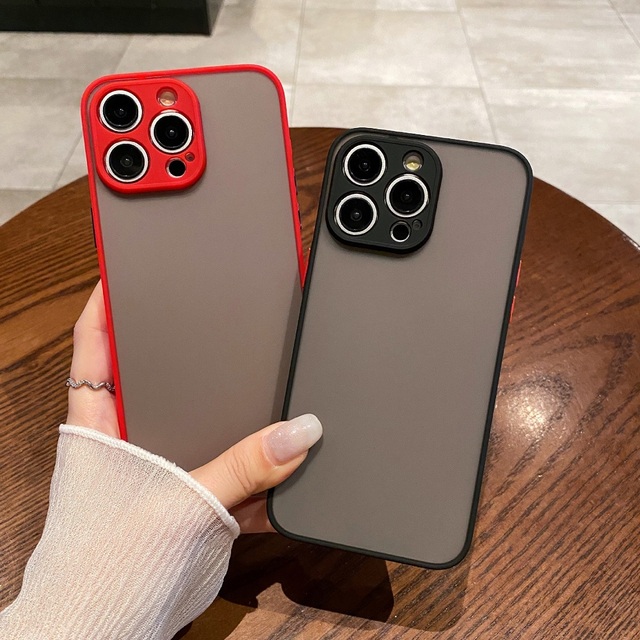 Luxury Matte Translucent Shockproof Case for iPhone 16 15 14 13 12 Pro Max 14 Plus 16e 11 X XS XR 6 6S 7 8 + Phone Back Cover