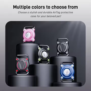 Collier de <span class=keywords><strong>chien</strong></span> et chat avec boucle en métal étui de protection étanche pour Apple Airtags support de collier pour bagages animaux de compagnie vélo - Product Image 6