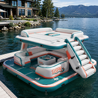 Plateforme flottante gonflable pour la location de fêtes aquatiques, grand quai aquatique pour le divertissement et les loisirs en plein air