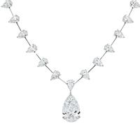 Collar de Lujo con Diamante Cultivado en Laboratorio, Corte Cojín, Oro Blanco de 18K, Certificado IGI, de Alta Calidad, para Regalo de Boda, Venta al Por Mayor