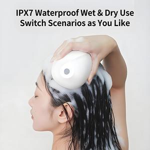 เครื่องนวดหนังศีรษะกันน้ำ IPX7 6 โหมดการนวด ใช้ได้ทั้งแบบเปียกและแห้ง ไร้สาย สำหรับศีรษะ คอ แขน เอว ขา ผ่อนคลายกล้ามเนื้อ - Product Image 5