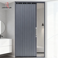 Puertas Corredizas Plegables Modernas de Aleación de Aluminio para Baño, con Malla de Acero Inoxidable