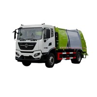 Camion Compacteur à Ordures Diesel Dongfeng Tianjin 4x2 avec Structure de Caisse en Arc, Stable, Entièrement Scellé, et Bac de Chargement au Sol