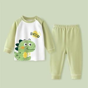 Set di Abbigliamento per Bambini <span class=keywords><strong>con</strong></span> Collo a Girocollo, Completo in Puro Cotone a Due Pezzi a Maniche Lunghe, Strato Base Caldo per Primavera, per Ragazzi e Ragazze - Product Image 6