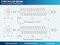 Brosse de nettoyage industrielle rotative automatisée avec nylon haute densité pour le nettoyage et le décapage des surfaces très usées