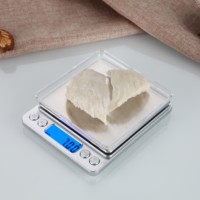 Balance de cuisine numérique de haute précision, 9 unités de conversion, fonctionne sur piles, écran LCD, précision 1g, acier inoxydable, 1 kg, 2 kg, 3 kg