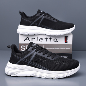 Zapatos deportivos casuales ligeros y acolchados para primavera y verano con parte superior de malla transpirable perforada, zapatos para correr al aire libre - Product Image 4