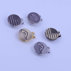 Clip para Gorra de Golf de Latón Plateado de Alta Calidad 2026 y Marcadores de Pelota con Iconos de la Bandera de EE. UU. - Product Image 5