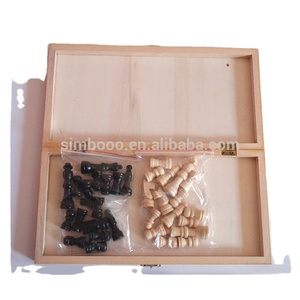 Giochi in legno Scacchiera Gioco di Scacchi Set in Bianco e Nero Pezzi Degli Scacchi Floding Scacchi Bordo - Product Image 2